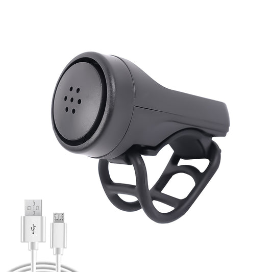 USB Rechargeable Bicycle Motorcycle Electric Bell Horn 4 Modes Mountain Road Cycling Anti-theft Alarm Horn Bike Accessories